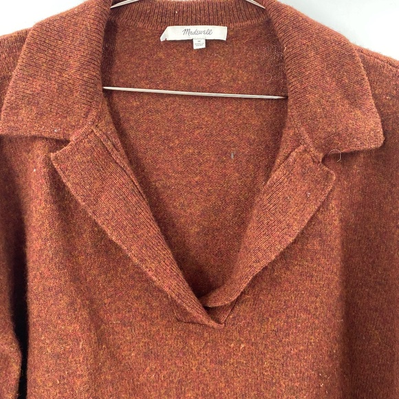 Madewell Merino Wool Blend Polo Knit Sweater Size Medium - Picture 2 of 6
